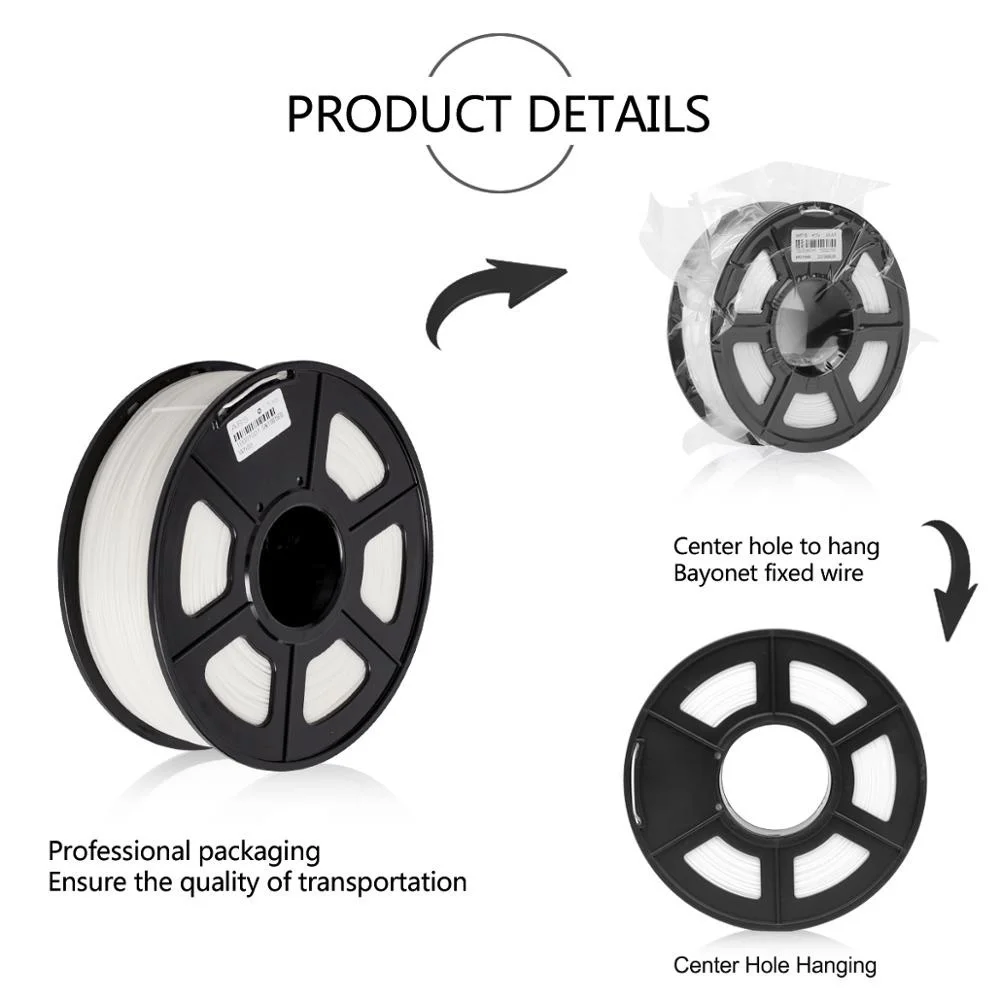 pla abs filament SUNLU 1.75 MM ABS 3D Filament 1kg Material  ABS 3D Printer Filaments 3D Printing Materials Fast Shipping polycarbonate 3d printer