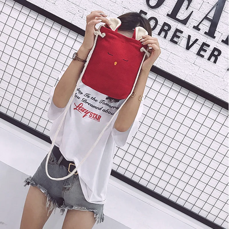 

Linen Rabbit Cotton Messenger Bags for Women Cute Linen Strap Shoulder Bag Kids Girls Small Casual Handbag Crossbody Bag Ladies