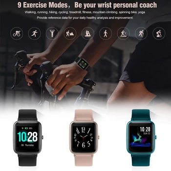 

Women Men Call Reminder Fitness Tracker Heart Rate Monitor Pedometer Portable Calorie Counter Sports IP68 Waterproof Smart Watch