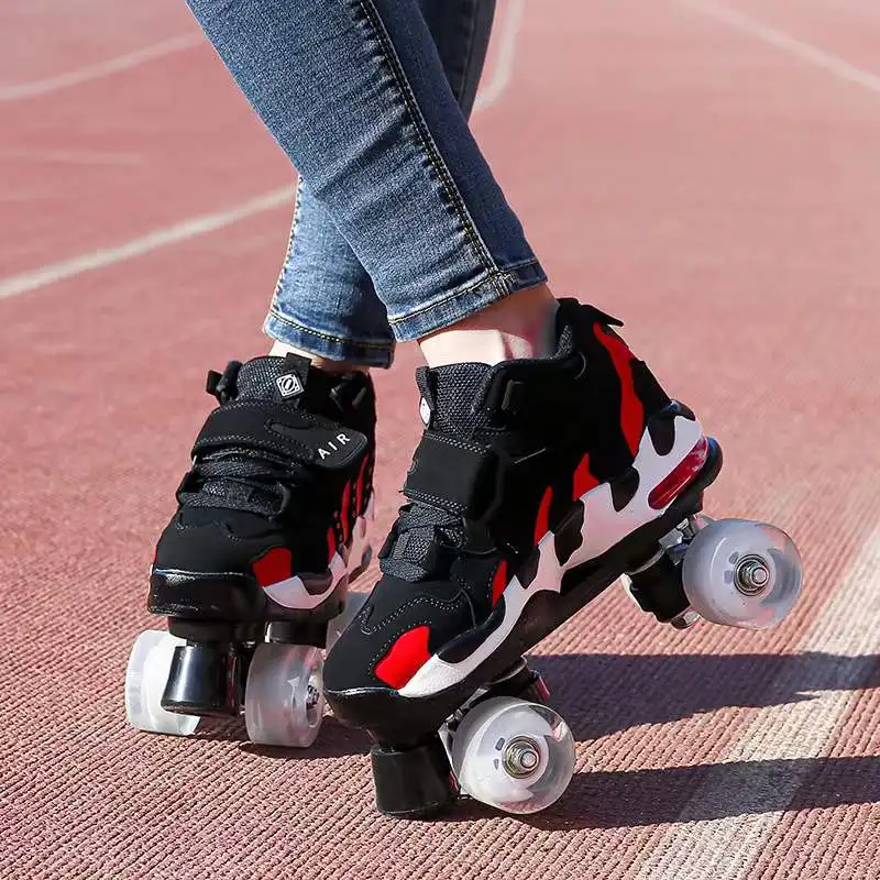 Roller Skates for Men and Women, Skating Sliding Sneakers, 4 Wheels,  Beginner, Gym Beginner - AliExpress