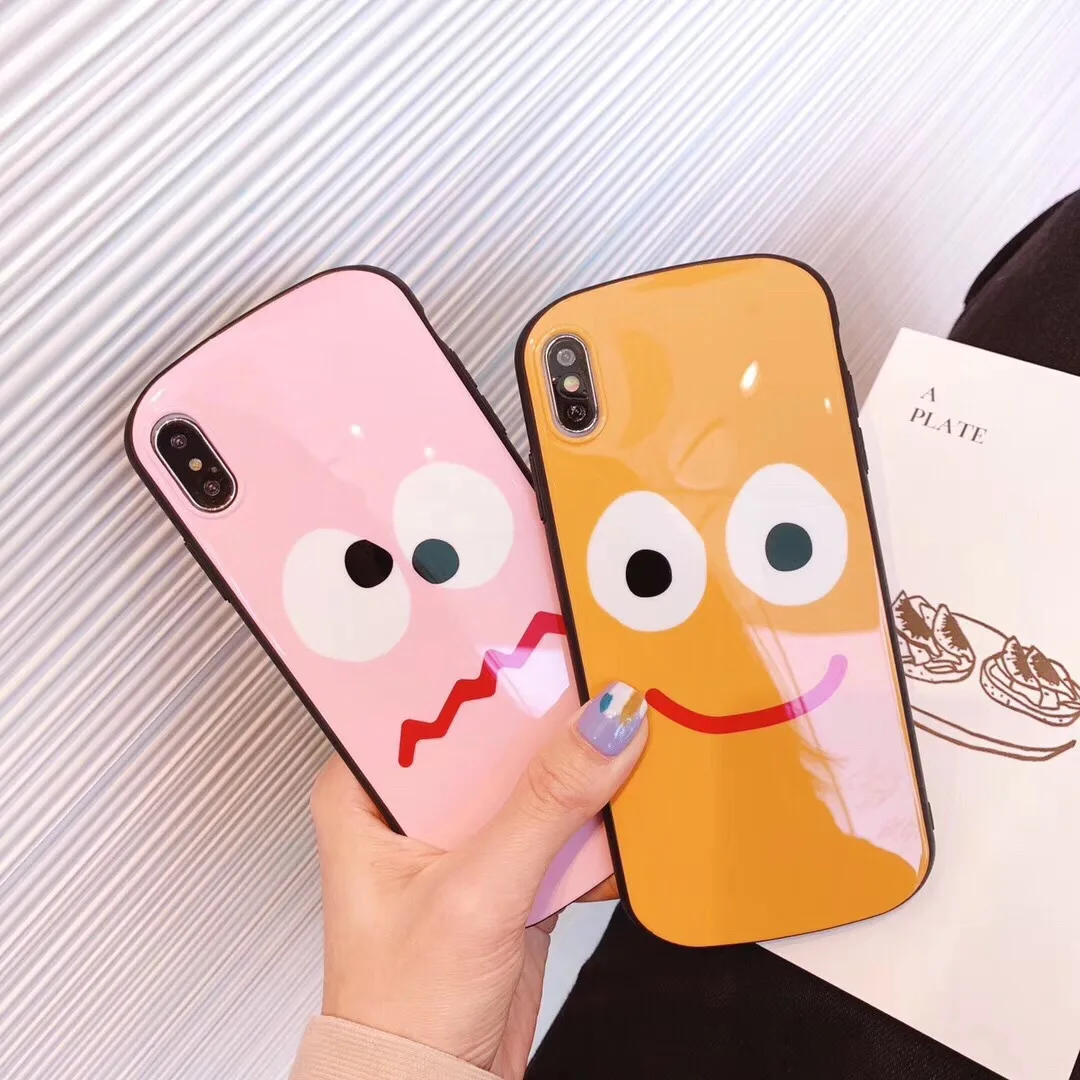 

D019 Applicable Cartoon Expression iPhone X Shatter-resistant Arc Shield Case 6plus iPhone X IPhone8 Dull Polish X SMA X