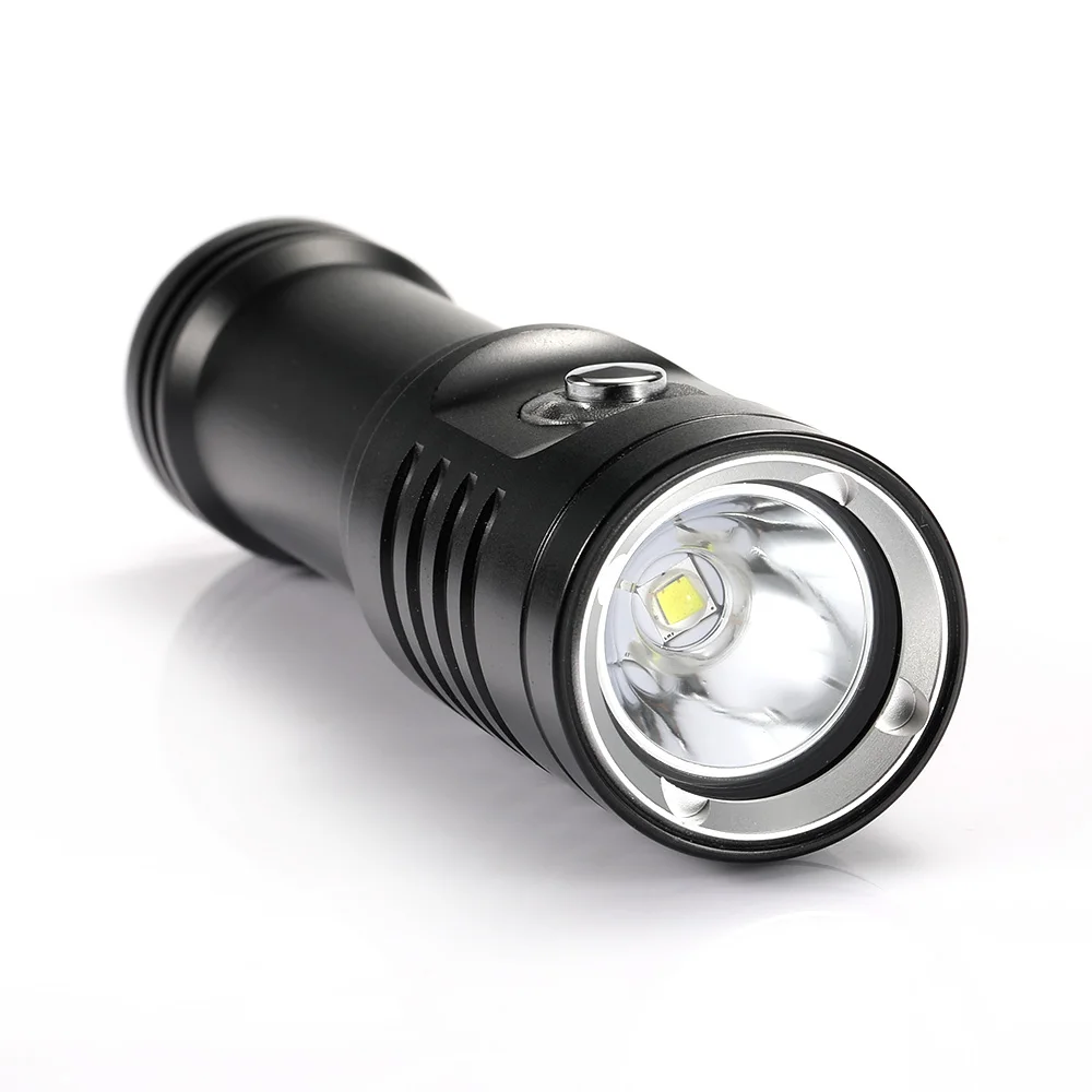 Lampe Torche Plongée L2 LED – étanche IPX8, 1600LM, 50m, Avec Bande Lumineuse