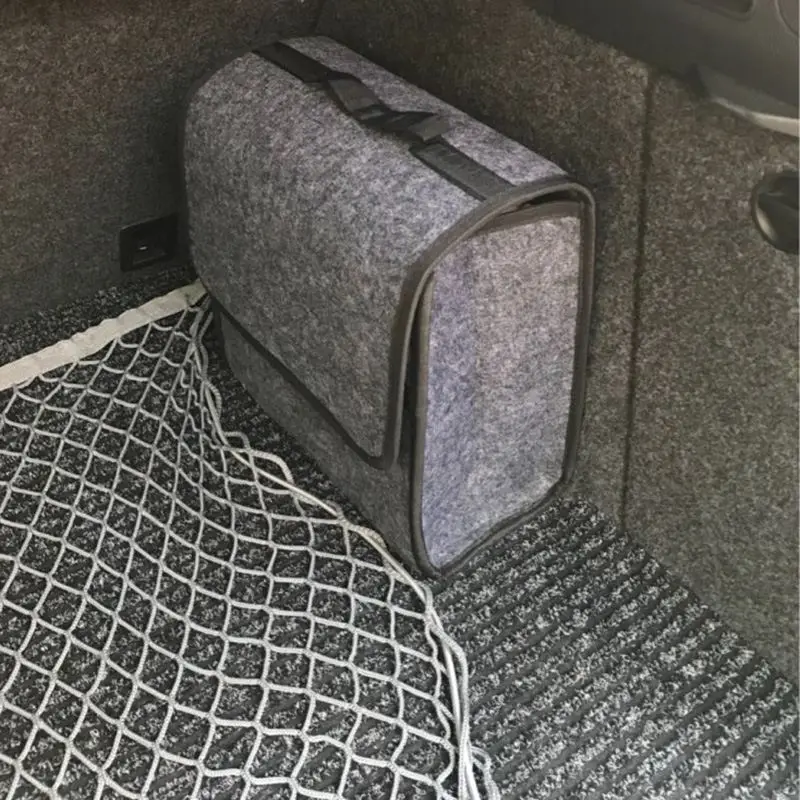 Мягкий войлочный органайзер для багажника автомобиля 30x16x29 см, коробка для хранения автомобиля, сумка, огнестойкая посылка, одеяло, инструмент