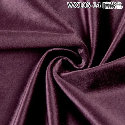 Wide150cm серый измельченный шелк Бирюзовый бархат диван шторы ткань для подушек обивка Велюр ткань плюш диваны материал - Цвет: Dark purple