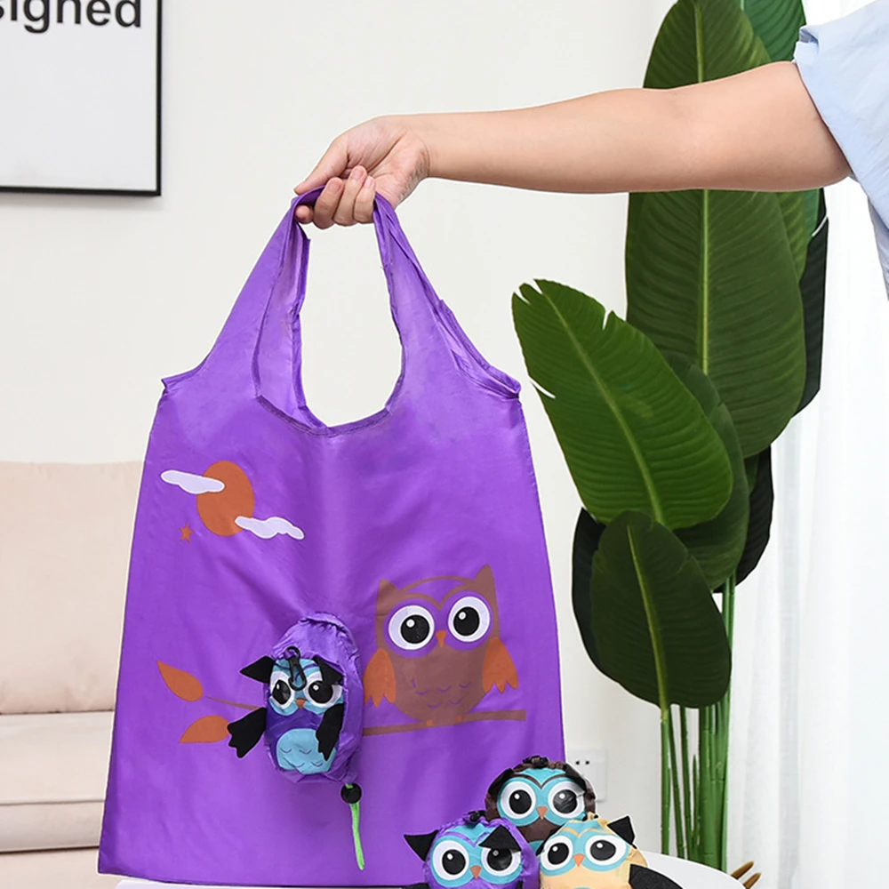 Eco-Friendly Foldable Cartoon Shoulder Tote Bag
