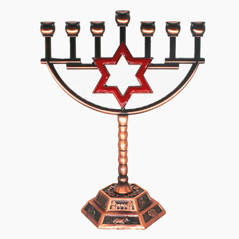 Menorah Хрустальный подсвечник металлический 7 веток канделябры 12 племен