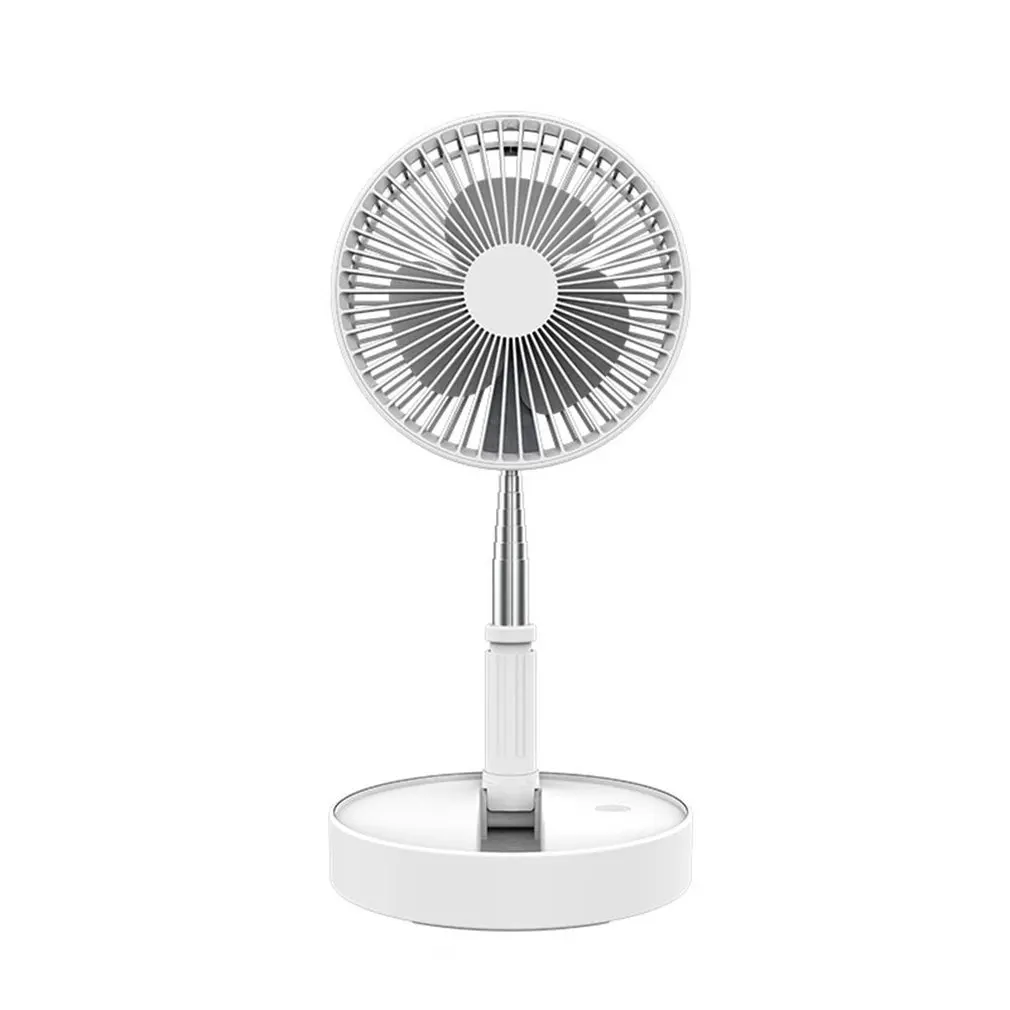 

White Four-speed Portable Storage Stretchable Electric Home Desktop Desktop Landing One Foldable Portable Travel Small Fan