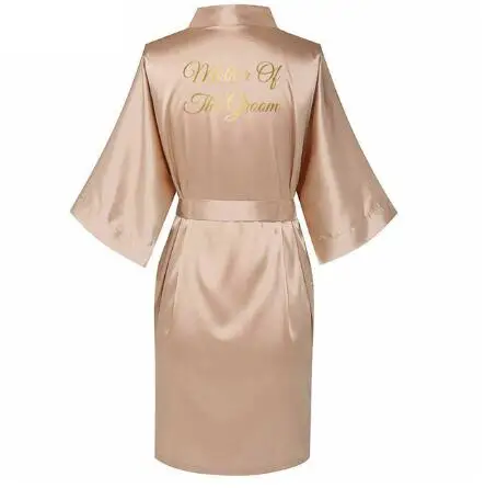 Summer Women Silk Satin Robes Letter Wedding Bath Robe Bridesmaid Maid of Honor Bride Dressing Gown Clothes Skirt 01 women sleepwear,bride robes,silk robe