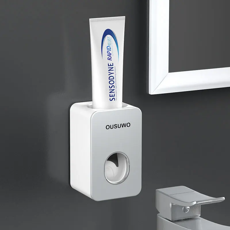 Toothpaste Rack2 Держатель для зубных щеток, автоматический диспенсер для зубной пасты, соковыжималка для ванной комнаты, стойка для хранения, настенное крепление, наборы аксессуаров для ванной комнаты - Цвет: Toothpaste Rack2