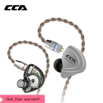 

CCA C10 4ba+1dd Hybrid In Ear Earphone Hifi Dj Monito Fone Running Sports Earphone 5 Drive Unit Headset Noise Cancelling Earbuds
