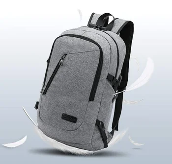 

Campus College Student School Bag Unisex With USB Charging Port Business Water Resistant 17 Inch Laptop Backpack 3 Colors