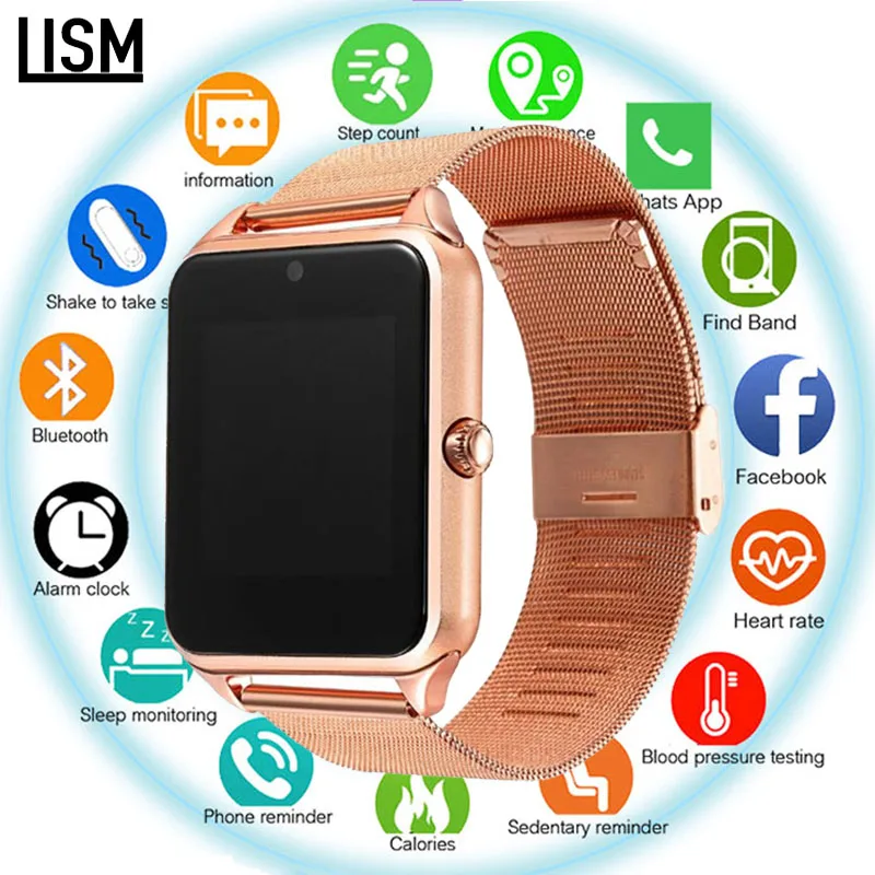 

Z60 Smart Watch GT08 Plus Metal Clock With Sim Card Slot Push Message Bluetooth Connectivity Android IOS Phone Smartwatch PK S8