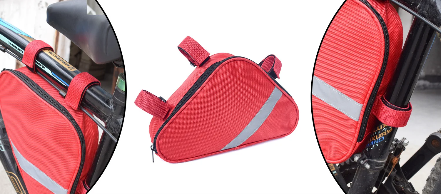 Outdoor Waterproof Canvas Bicycle Triangle Bag Support Car Beam Package Saddle Bag Mountain Bike Tool Ride Luggage