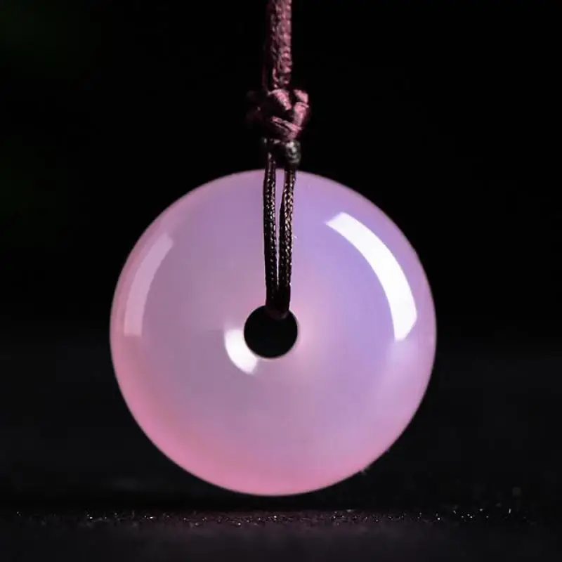 Natural Pink Jade Buddha Pendant Necklace Men Women Genuine Certified Jades Stone Amulet Gifts Chalcedony Fashion Charms Jewelry