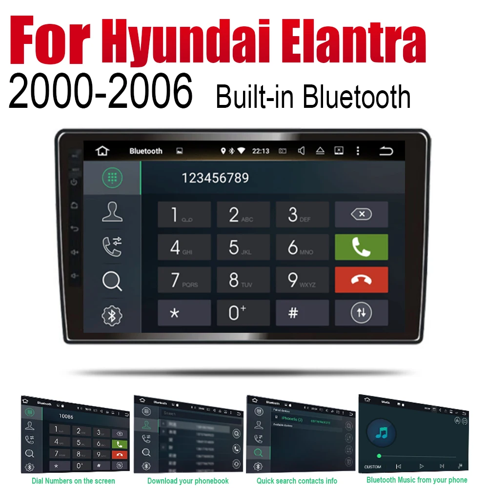 Best ZaiXi Android 2 Din Auto Radio For Hyundai Elantra 2000~2006 Car Multimedia Player GPS Navigation System Radio Stereo 5