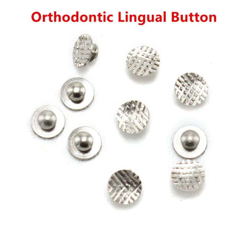 10pcs/pack Dental Orthodontic Lingual Button For Bondable Round Mesh