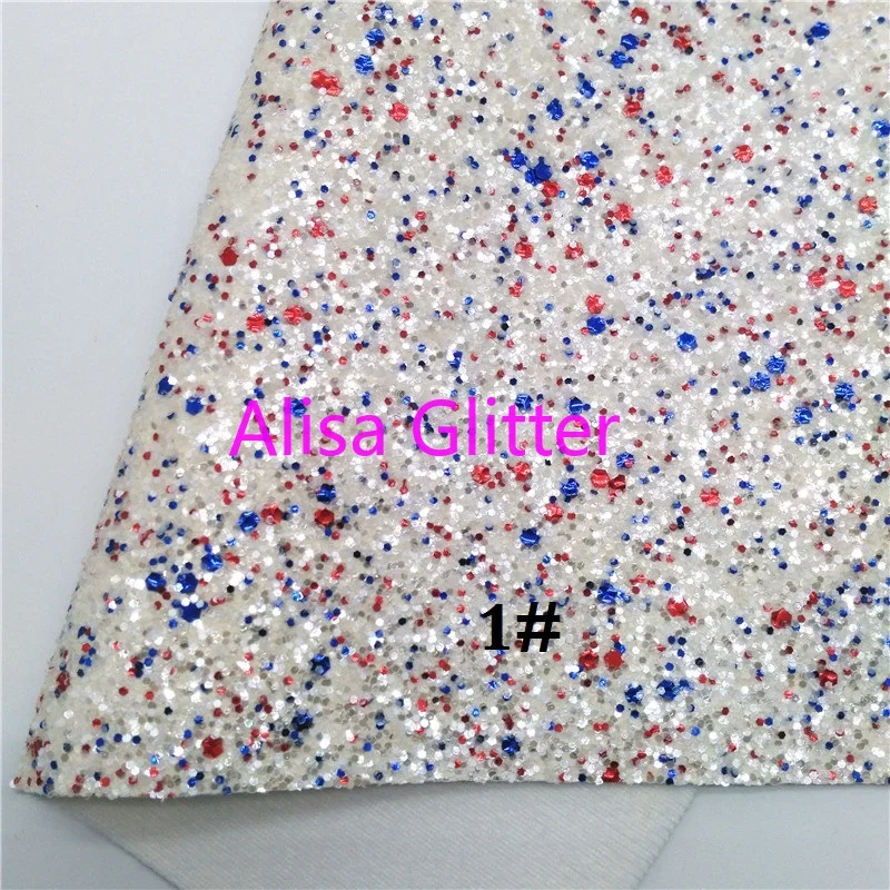 

1PCS A4 SIZE 21X29cm Alisa Glitter Glitter Fabric, Dots Stars Faux Leather Fabric, Synthetic Leather Sheets for Bow DIY C45C