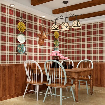 

10m x 0.53m English style retro American non-woven wallpaper for bedroom living room office kitchen wall papers home decor bedr