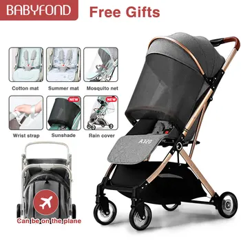 

5.8kg Ultra light baby stroller Luruxy baby pram Umbrella baby carriage sit and lie down newborn lightweight Pram on the plane