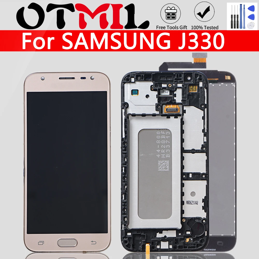 Super AMOLED 5 0 ''для SAMSUNG Galaxy J3 2017 ЖК сенсорный экран дигитайзер Рамка для SM J330 Pro J330F