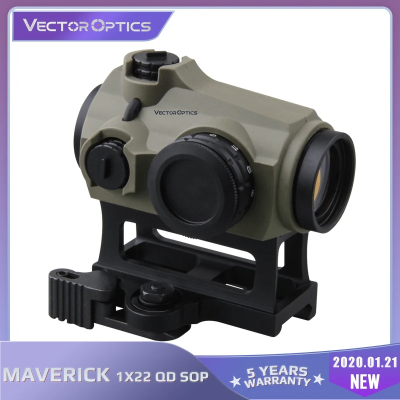 Оптический прицел Vector Optics Maverick 1x22 SOP оптический Коллиматорный с красной точкой QD