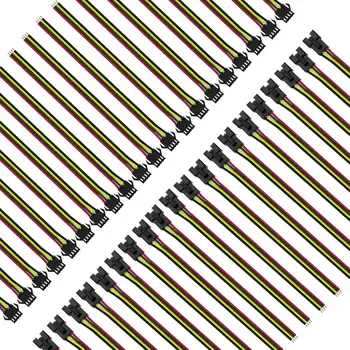 

20 Sets 3 Pin JST SM Male Female Plug LED Connector Cable 15cm 20awg Wire for WS2812B WS2812 WS2811 SK6812 SK6812-RGBW jk1574