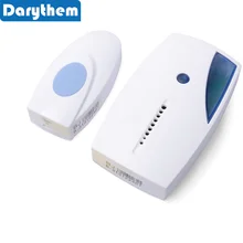 Sonnette sans fil pour la maison, 1 bouton poussoir, 1 récepteur de carillon, fonctionne à piles, carillon Intelligent de 1000 pieds