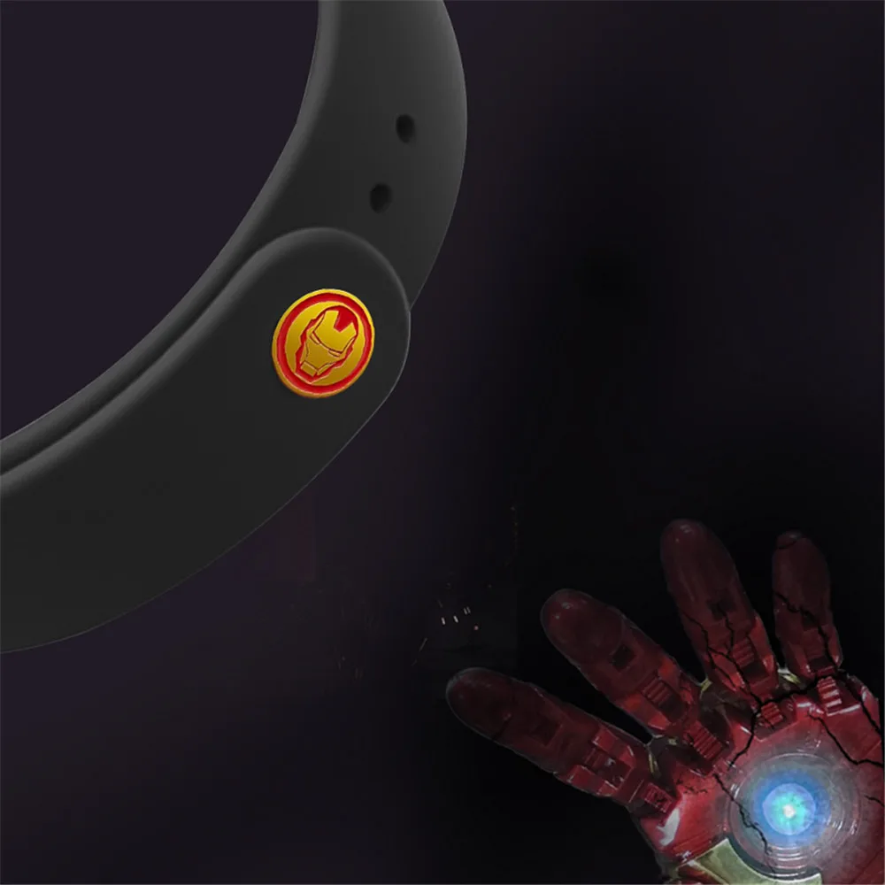 Силиконовый ремешок для часов для xiaomi mi band 4 3 NFC New Marvel Мстители тема ремешок для M3 M4 спортивный запасной браслет ремешок
