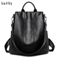 Women Soft Leather Backpacks Vintage Anti-Theft Female Shoulder Bags Sac a Dos Casual Travel Ladies Bagpack Mochilas School Bags