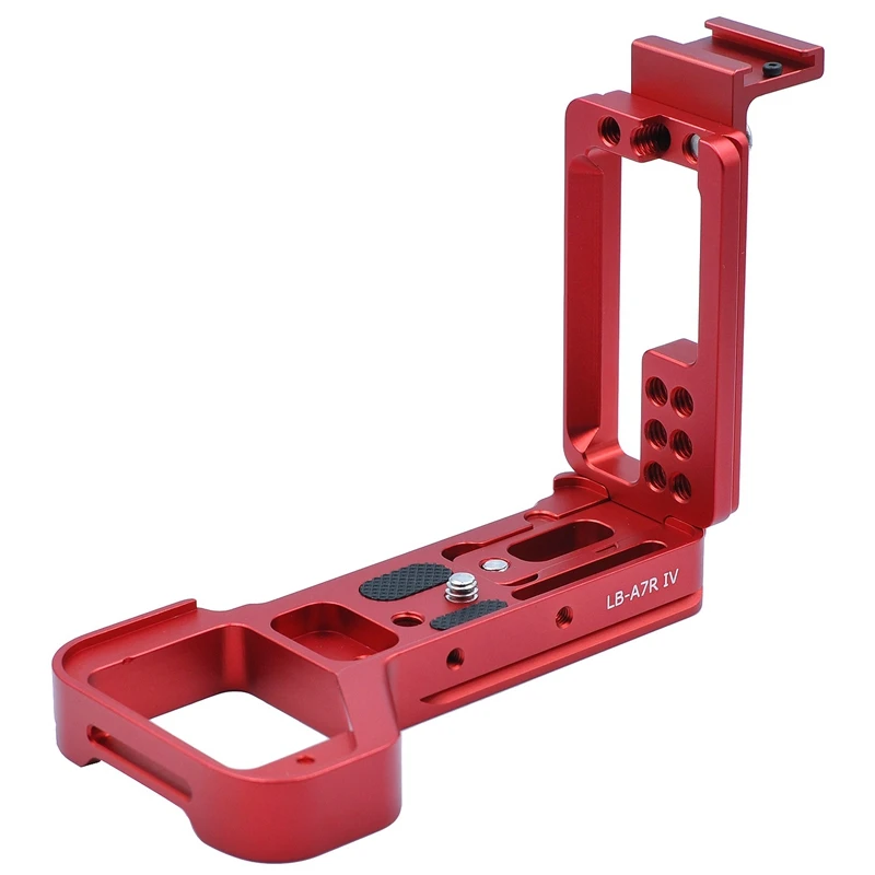 Quick Release L Plate with Cold Shoe Extension L Type Telescopic Adjustment Bracket for Sony A74 A7R4 A7M4 IV A92