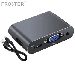 PROSTER USB к VGA HDMI конвертер 1080P двойной дисплей Multiports с Bluetooth для телефона адаптер HDMI VGA hd-конвертер