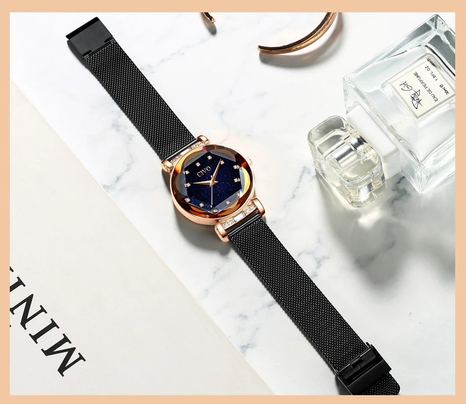 Montre Femme CIVO часы женские роскошные Кристальные кварцевые часы Лидирующий бренд женские модные водонепроницаемые часы Relogio Feminino 8105