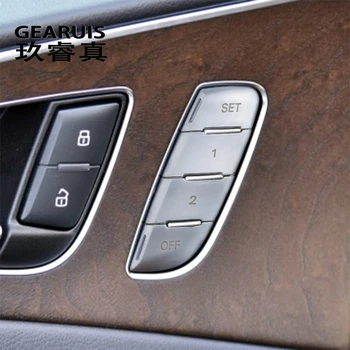

For Audi A6 C6 C7 S6 RS6 Interior Door Lock Button Decoration Sequin Cover Seat Memory Button Sticker Auto Accessories
