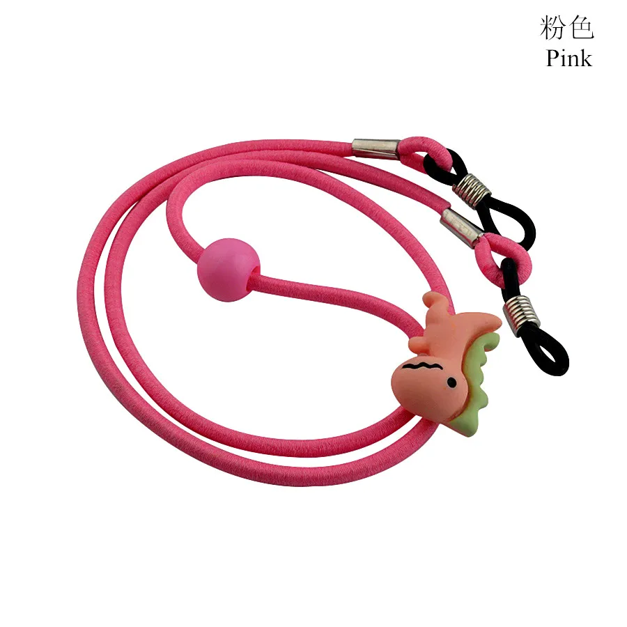 20pcs Elastic Kids Sun Glasses cord with adjustable button Dinosaur AntiSlip child Eyeglasses Strap Neck Cord