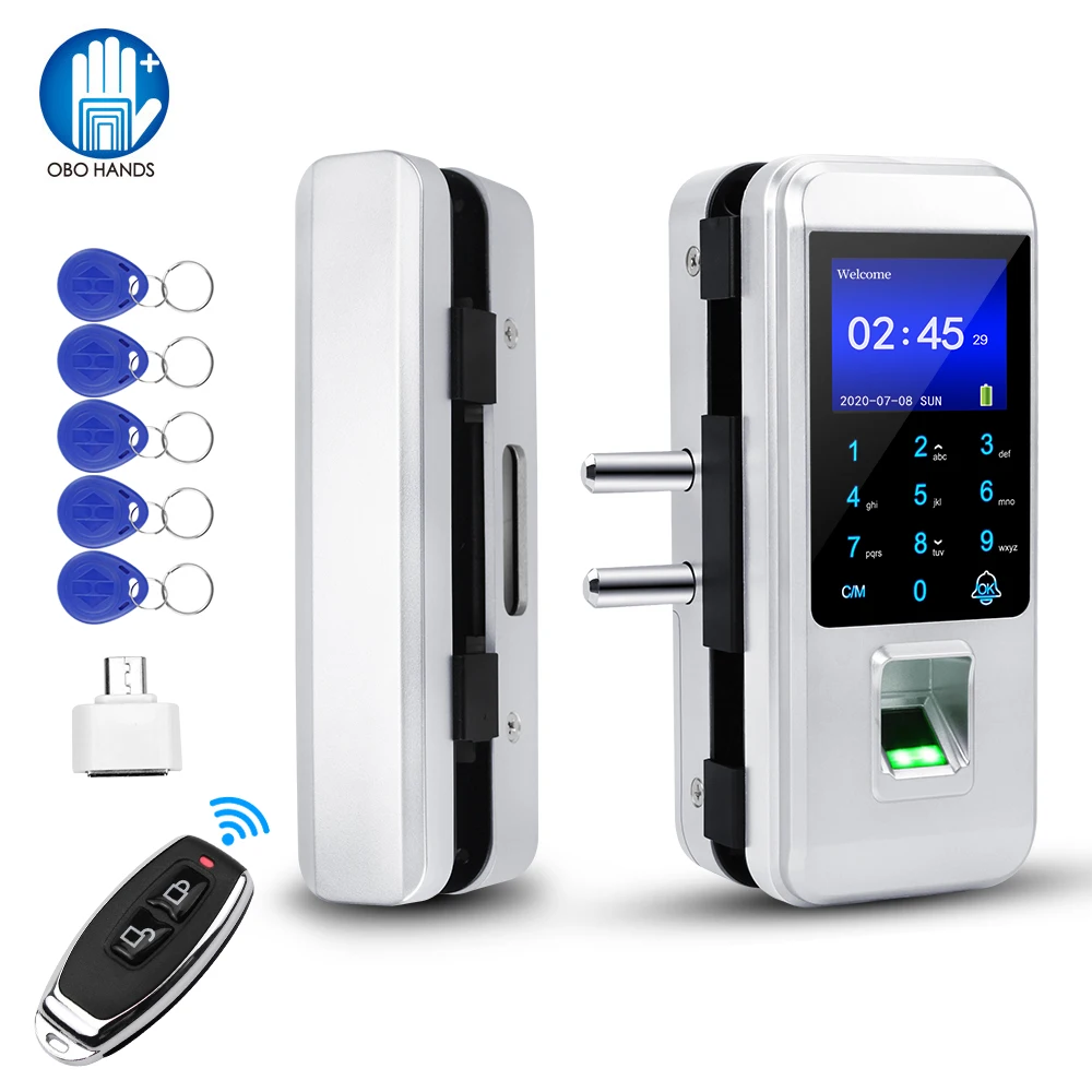 RFID Электрический дверной замок Smart Keyless Отпечатков пальцев замки USB электронный