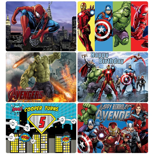 Marvel Spiderman Superhero Banner Photography vinile panno sfondi  decorazione per feste a tema di compleanno al coperto professionale -  AliExpress