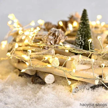 

New LED Holiday String Lights Christmas Decoration CLAITE AC220V to DC12V 300CM 630CM 10M EU Plug Silver Line Tree Vine Cluster