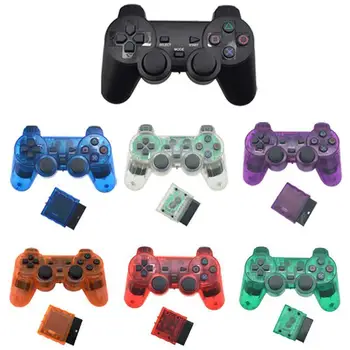 

For SONY PS2 Wireless Controller Bluetooth Gamepad for Play Station 2 Joystick Console for Dualshock 2 Transparent Color
