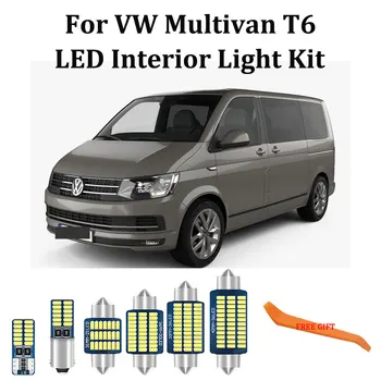 

18Pcs 100% White Error Free Canbus LED interior Dome Map Trunk Glove light Kit For Volkswagen VW Transporter Multivan T6 mk6