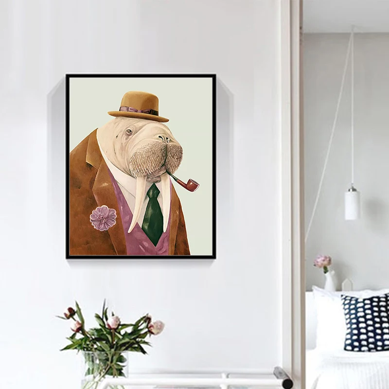 animal--Diamond-Painting-Full-Round-walrus-gentleman-New-DIY-Toy-sticking-drill-cross-embroidery-5D