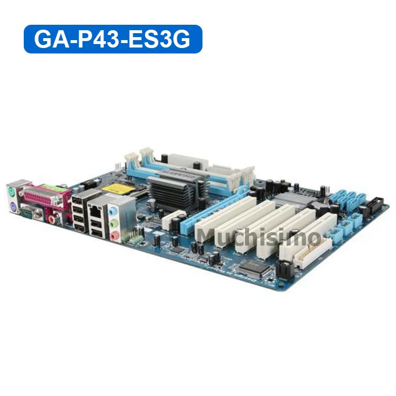 Разъем LGA 775 Intel DDR3 Gigabyte GA-P43T-ES3G оригинальная материнская плата 16G P43 P43T-ES3G настольная материнская плата Б/у P43 T ES3G