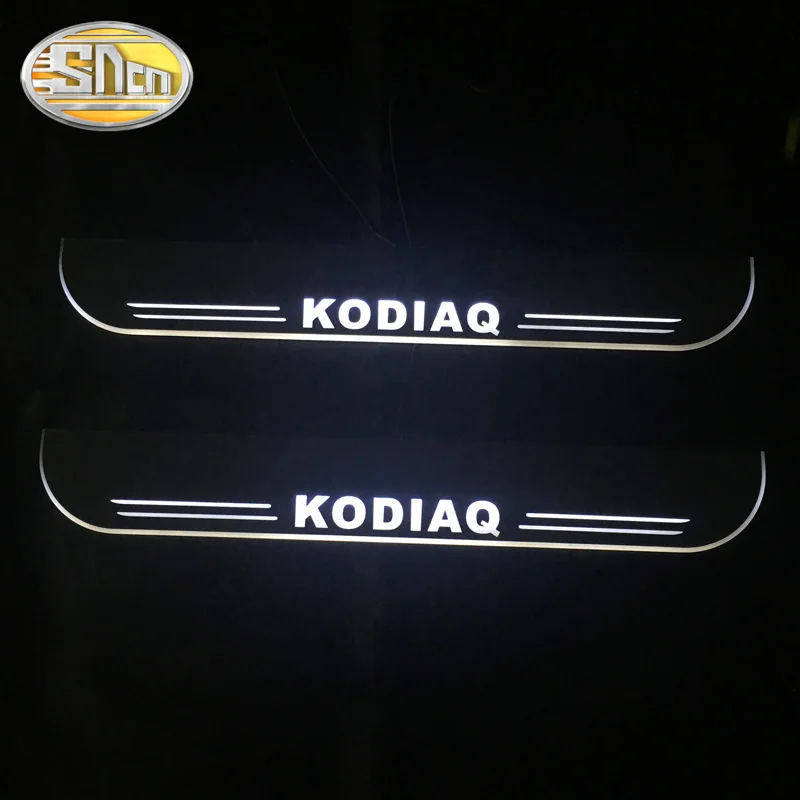 SNCN 4 шт. Автомобильный светодиодный дверной порог для Skoda KODIAQ 2016 2017 2018 2019