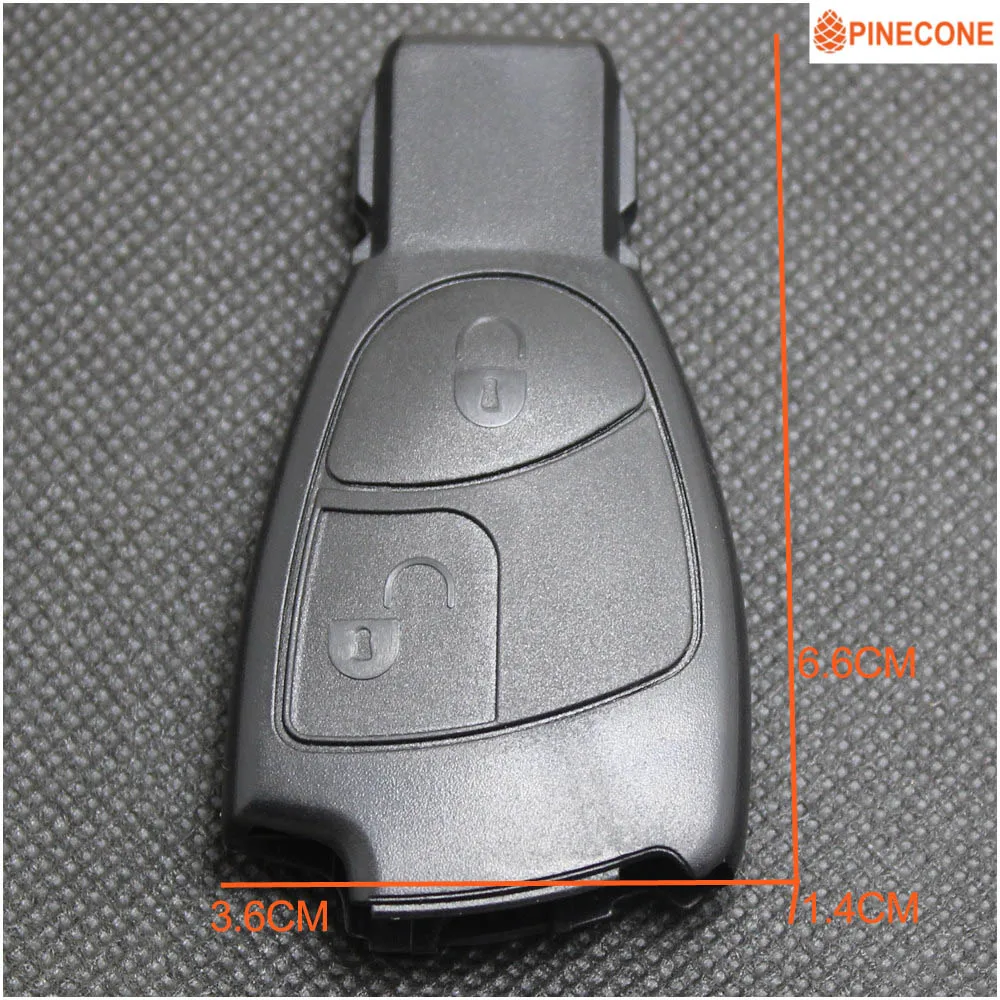 Чехол для ключей PINECONE для MERCEDES BENZ C B E Class W203 W211 W204 YU BN CLS CLK Car Key 2 кнопки полупрозрачный чехол для ключей