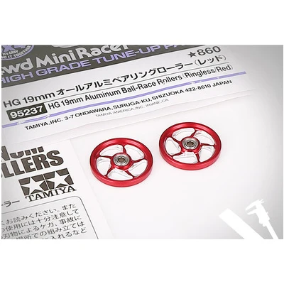 tamiya 95237 HG 19 мм алюминиевые шариковые гоночные ролики с ЧПУ Ролики красный 1 упаковка для tamiya мини 4wd гоночный автомобиль 324 магазин