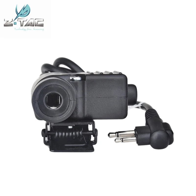 Z Tactical Airsoft U 94 гарнитура PTT U94 2 Pin для KENWOOD/моторных разговоров о/2-Way/Midland/ICOM BaoFeng UV-82 радио