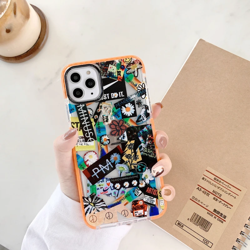IMIDO корейский модный чехол для телефона с цветочным принтом IPhone 11 Pro XS Max XR 8 7 6 S Plus