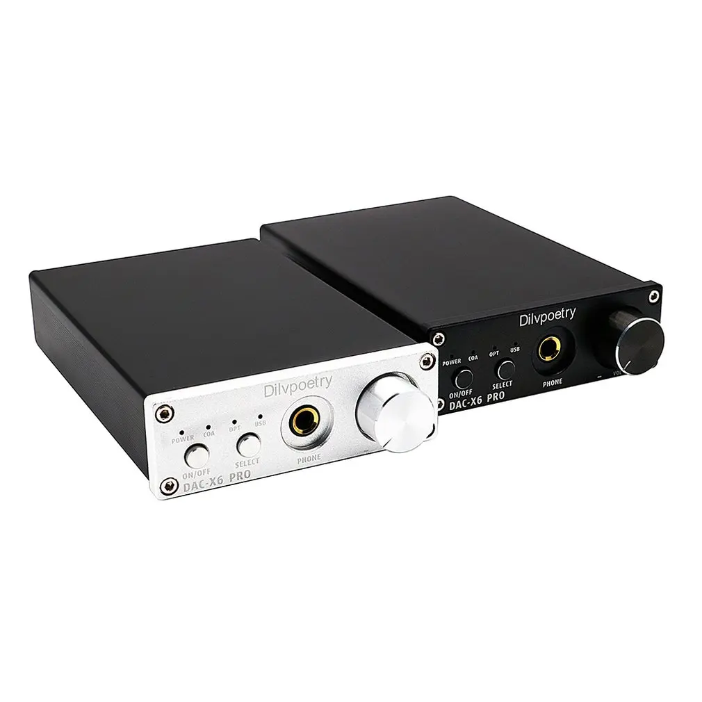 Высокомощный X6 Pro DAC hifi-усилитель для наушников декодер 24 бит/192 кГц коаксиальный/оптический/USB стерео аудио цифровой декодер - Цвет: Black US