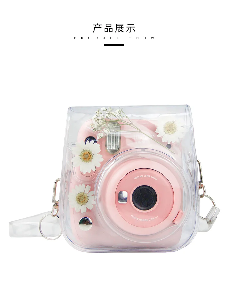 Wrak Terug kijken teleurstellen For Polaroid Camera Fuji Fujifilm Instax Mini 11/9/8 Transparent Dried  Daisy Flowers Pvc Camera Bag Case Cover Pouch Protector - Camera Bags &  Cases - AliExpress