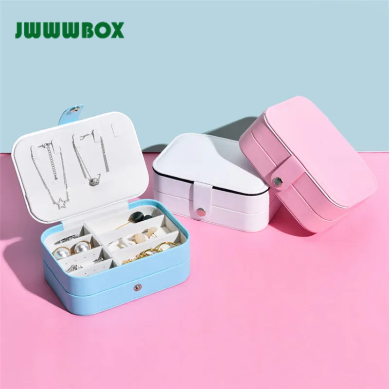 JWWWBOX портативное ожерелье серьги кольца браслеты Ювелирная упаковка витрина для