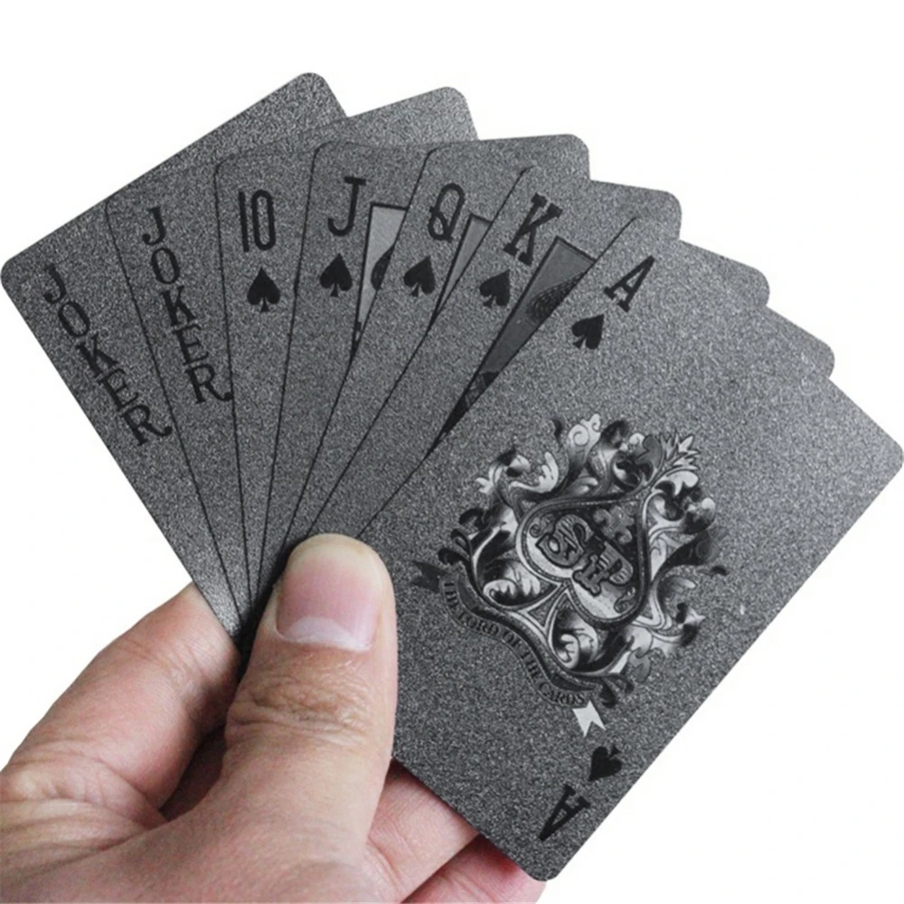 Productie dood meteoor Black Poker Deck Plastic Playing Cards Board Games Speelkaarten Plastic  Cards - Playing Cards - AliExpress